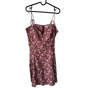 Reformation Saskia Dress in Flower Girl Red Floral Mini 12